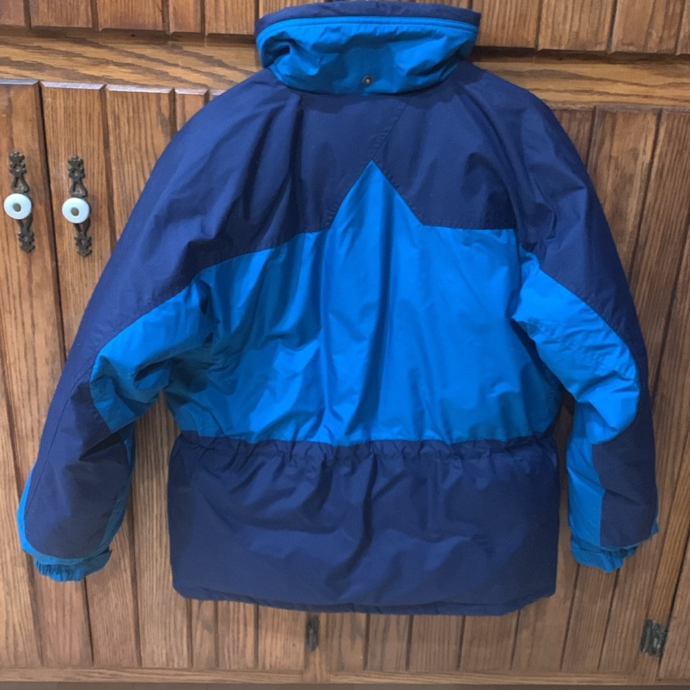 Columbia Boys Size 18/20 heavy down Winter Jacket Blue - Picture 2 of 12